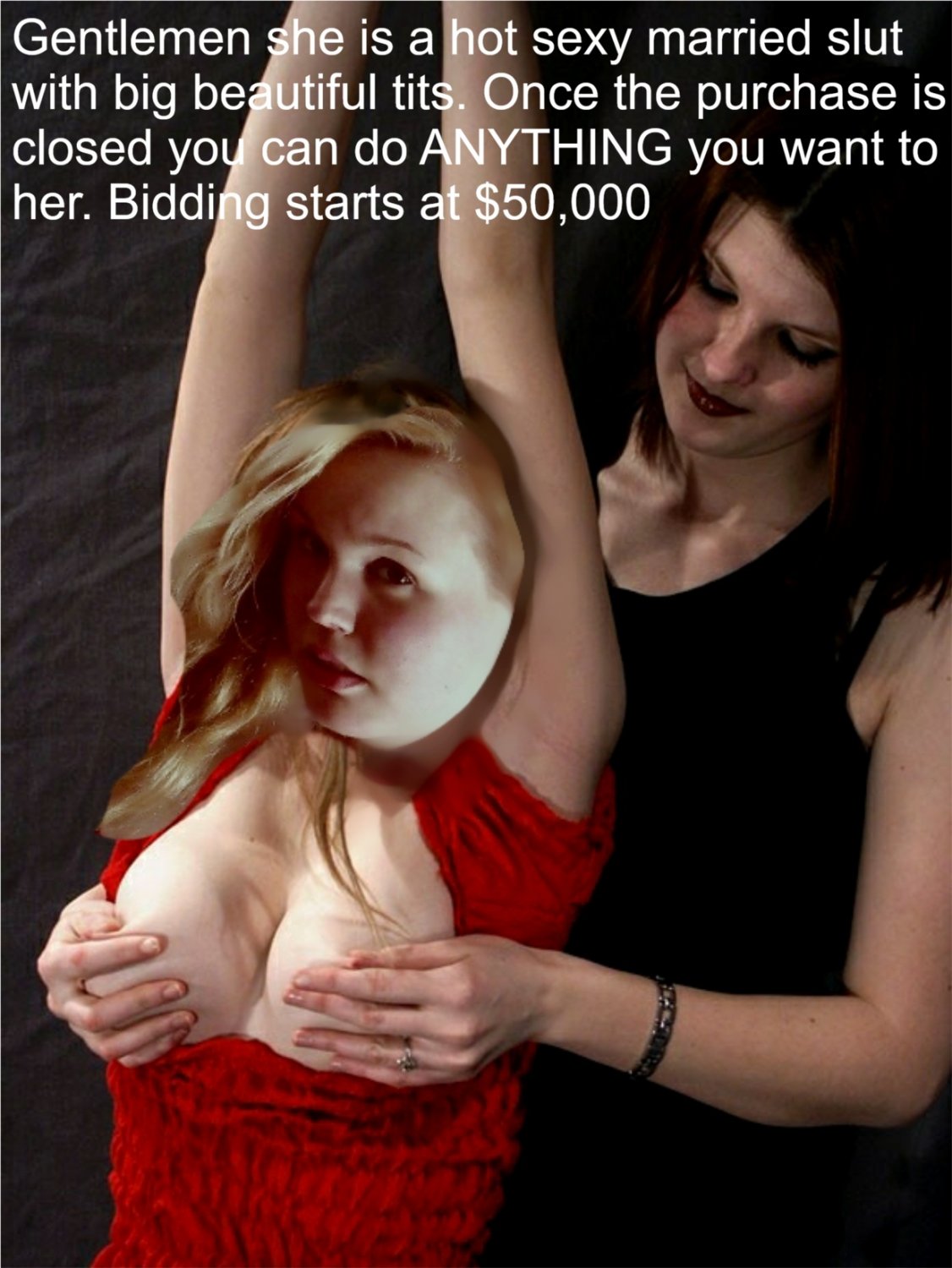 Fakes and cuckold captions of a sexy blonde hot wife's fantasies 15