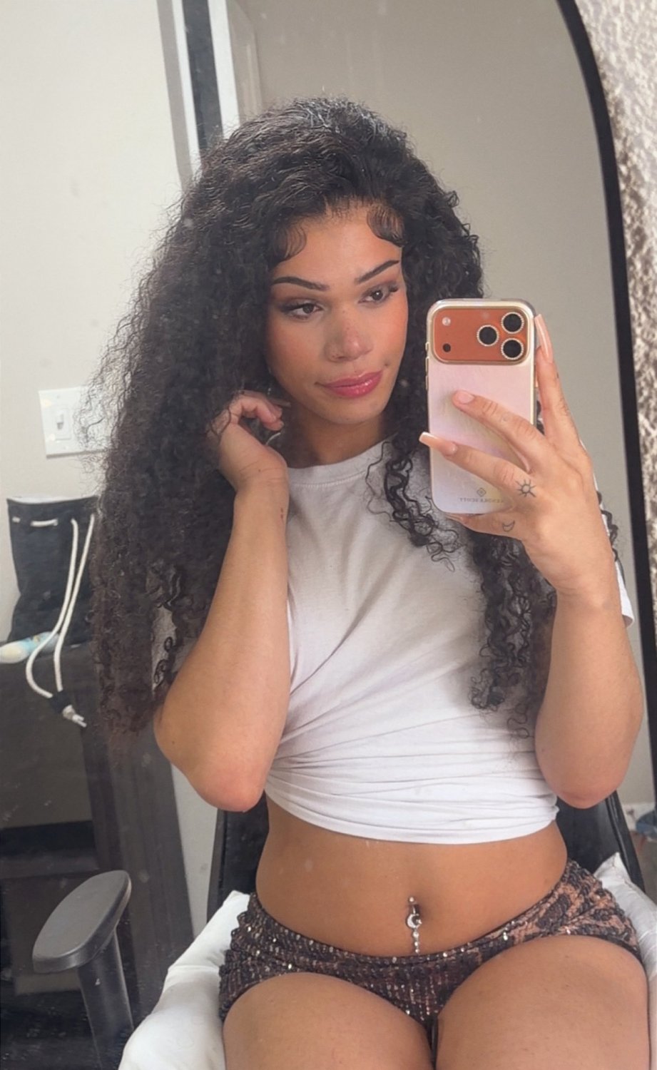 Light Skin Baddie Trans Showing Her Body Off 😍😋 (Black, Petite, Jerking, Blowjob, Twerk, Natural) 7