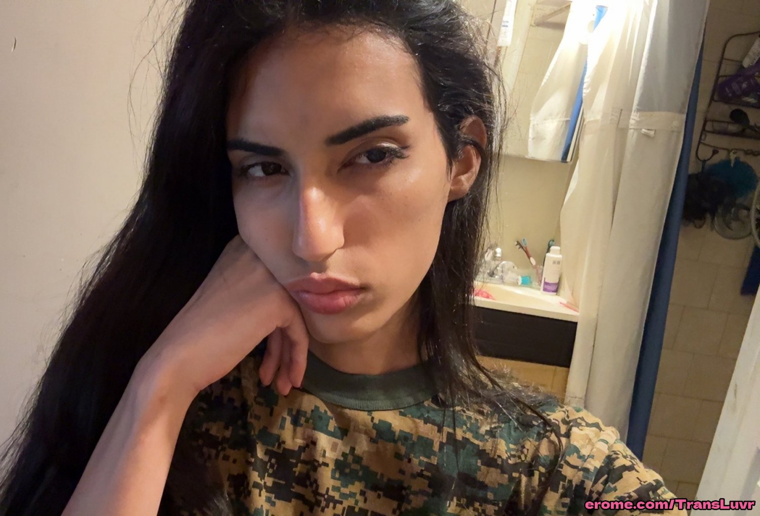 Nerdy Arab Trans Teen Gets Cum In Her Mouth - Tranny, Trap, Tgirl, Ts, Shemale, Blowjob 5