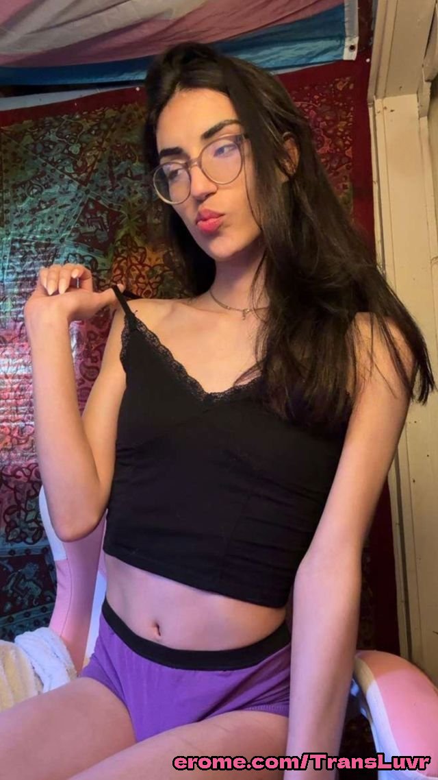 Nerdy Arab Trans Teen Gets Cum In Her Mouth - Tranny, Trap, Tgirl, Ts, Shemale, Blowjob 17