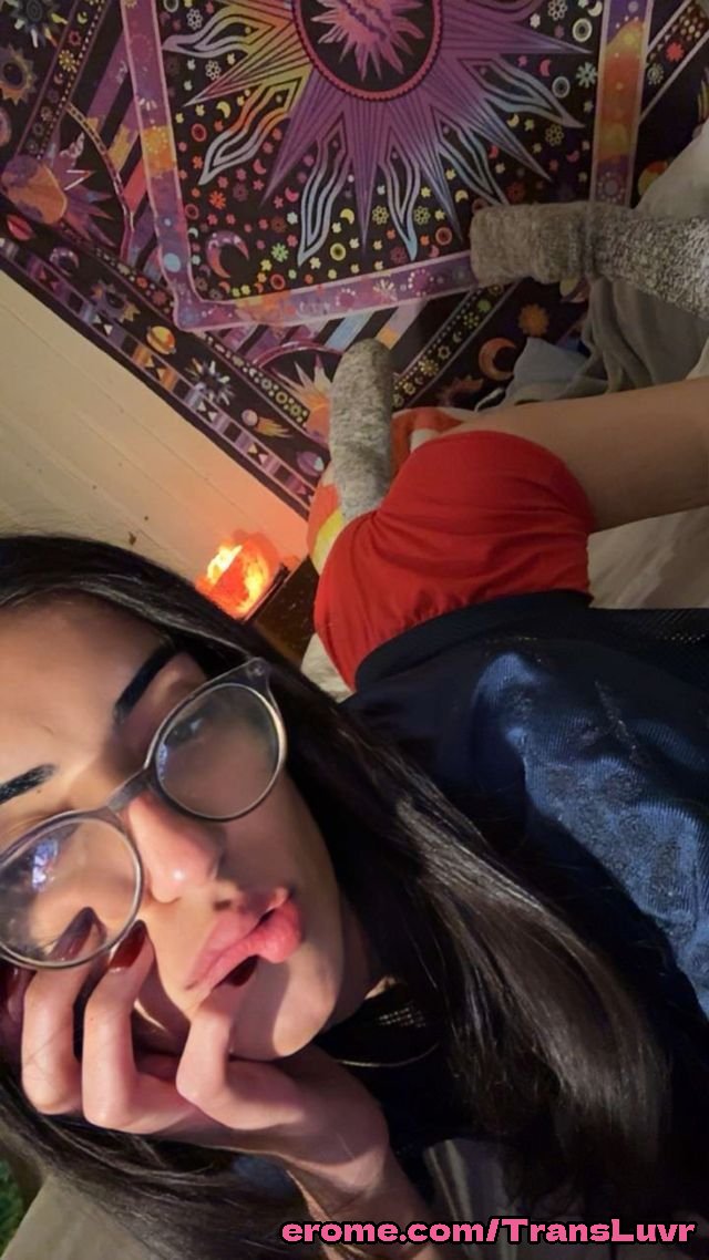 Nerdy Arab Trans Teen Gets Cum In Her Mouth - Tranny, Trap, Tgirl, Ts, Shemale, Blowjob 21