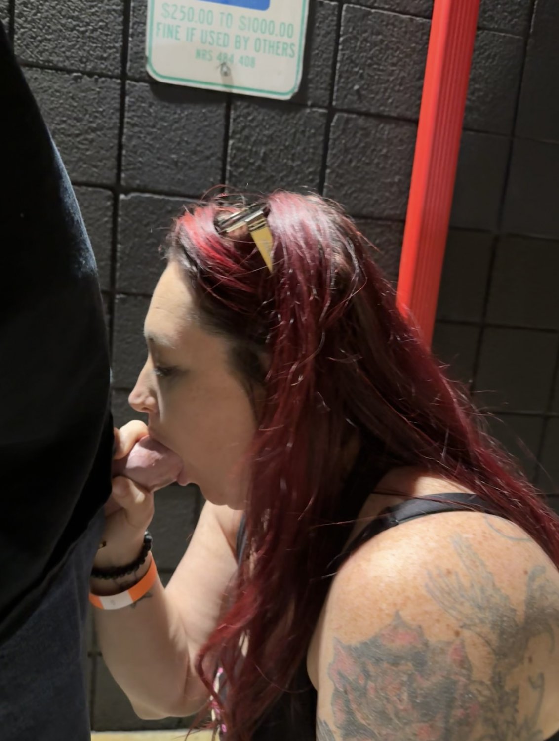 Real Cuckold Slut Shows Off Feet & Toes and Sucks Cock Outside in a Fun Night at the Hotel 34